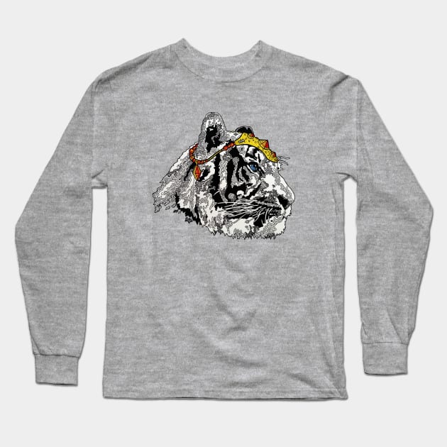 Spirit Animal, Tiger Illustration Long Sleeve T-Shirt by bblane